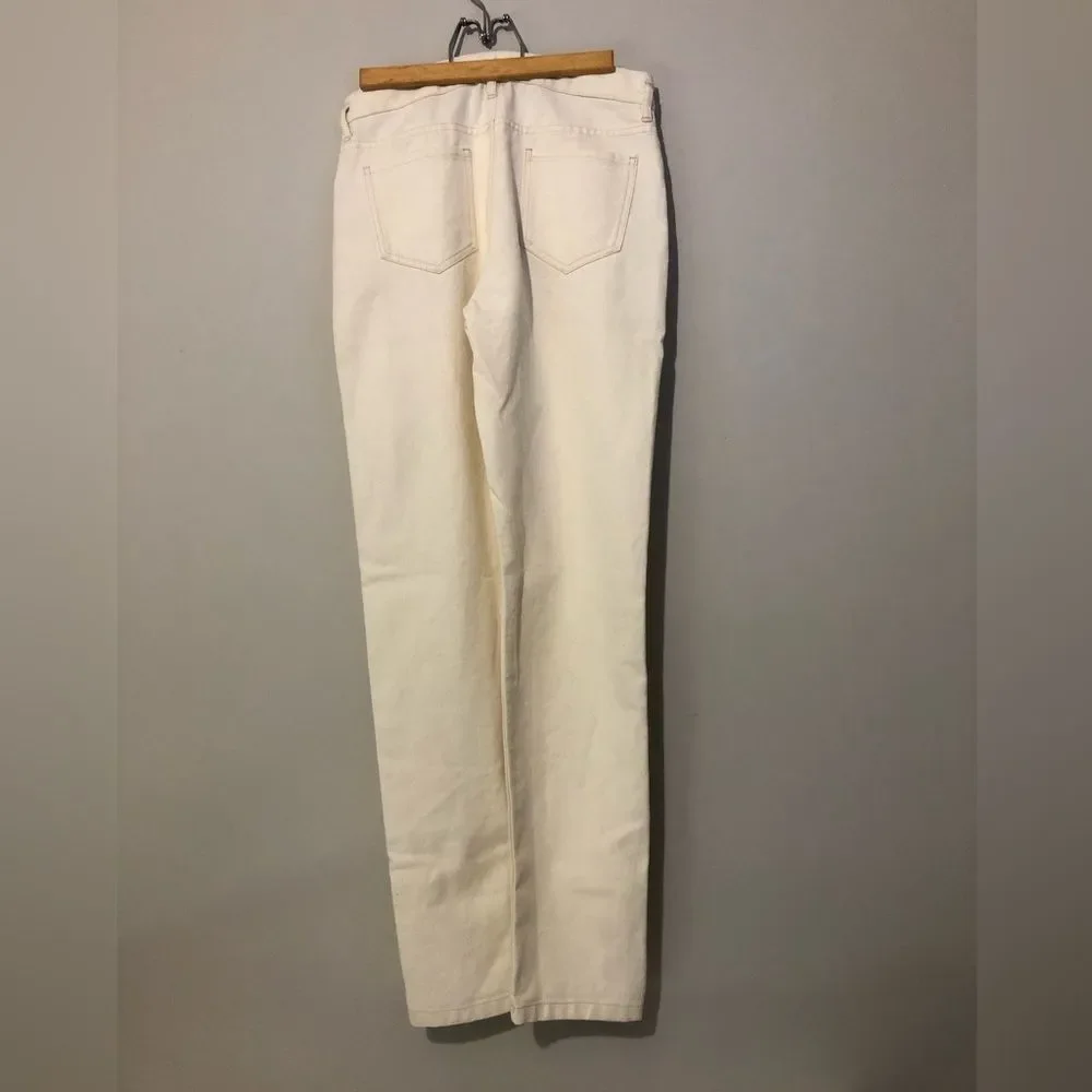 NWT Arje The Bambi Denim Pants In Antique Ivory